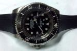 Sports Rolex Deep Seadweller Watch and Black rubber watchband 